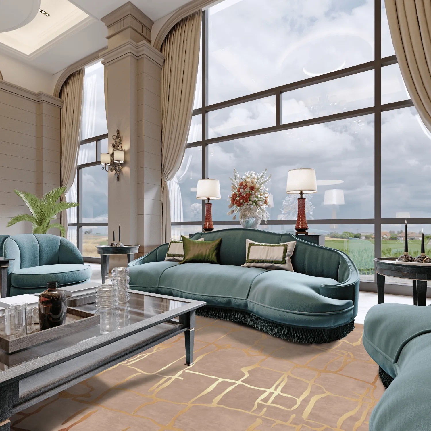 Koberec Wilton - Lorenzo (hnedá/zlatá)