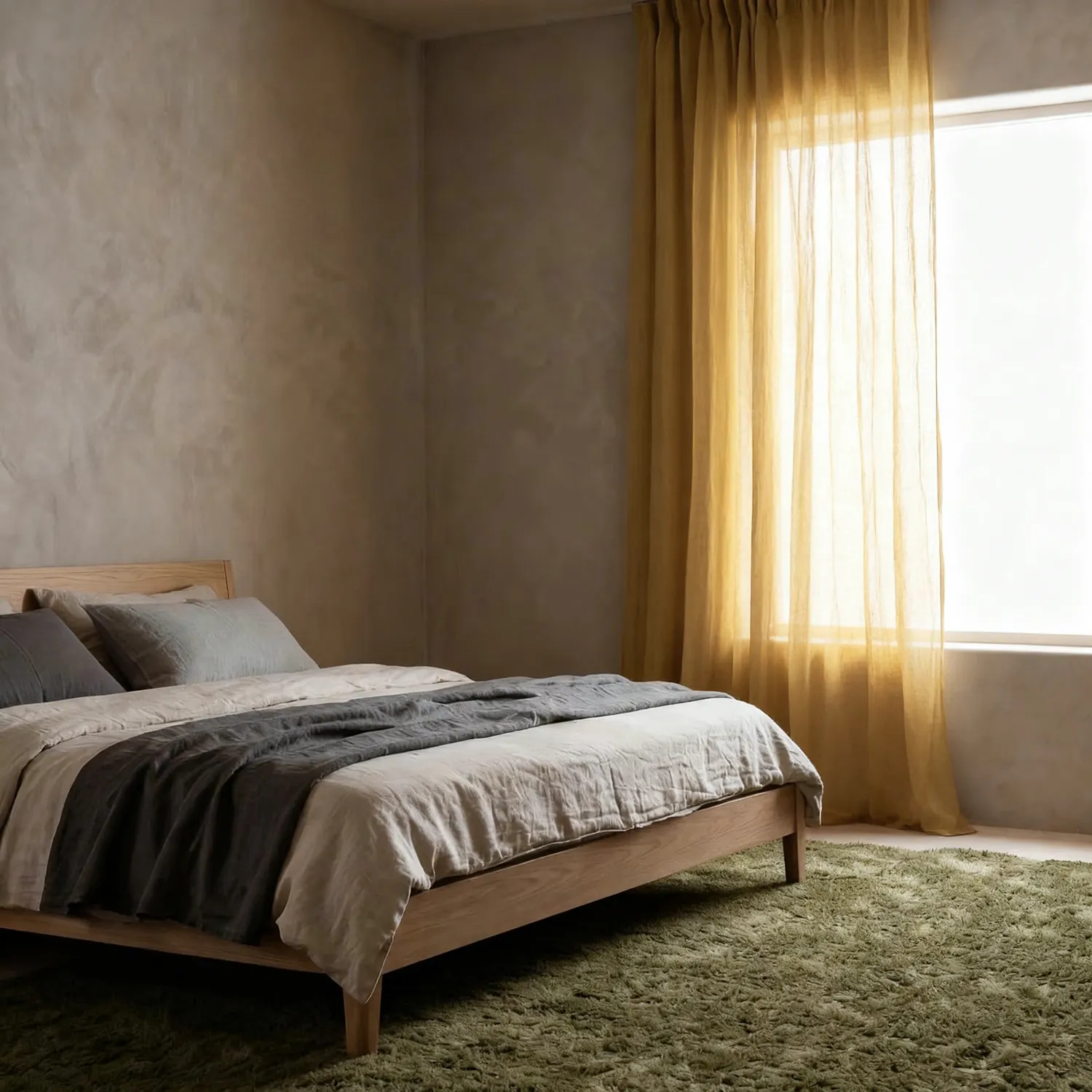 Gardiner 2-Pack - Linnemixgardin Lumira (ockra)