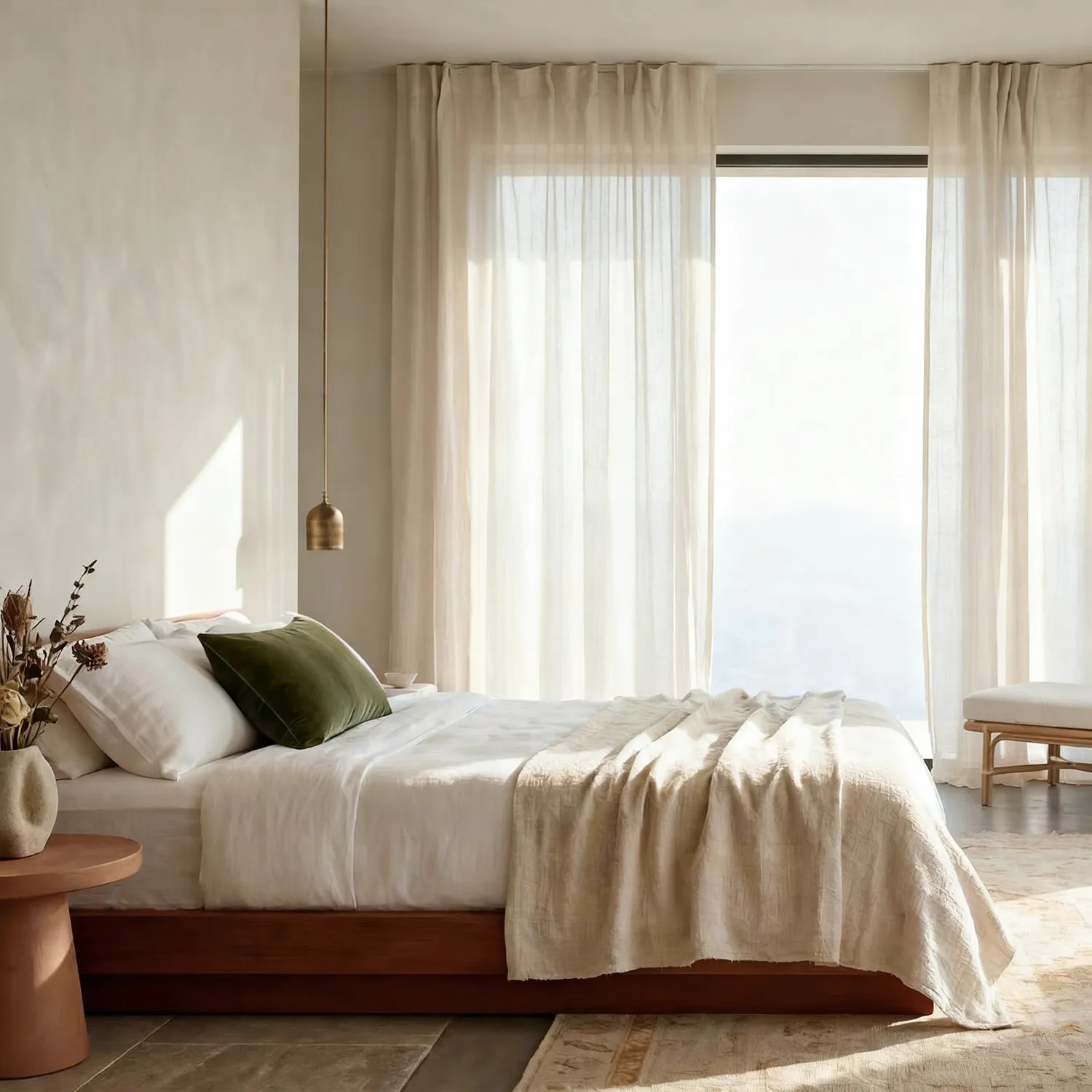 Gardiner 2-Pack - Linnemixgardin Lumira (cream)