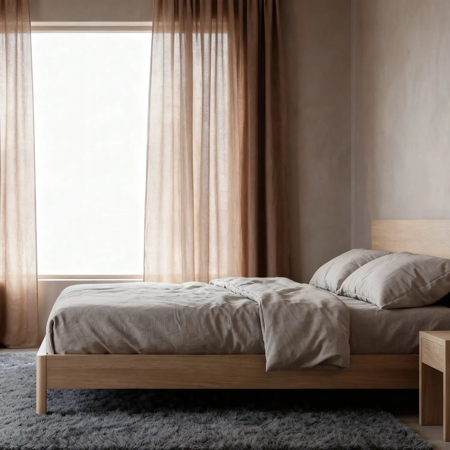 Gardiner 2-Pack - Linnemixgardin Lumira (mörkbrun)