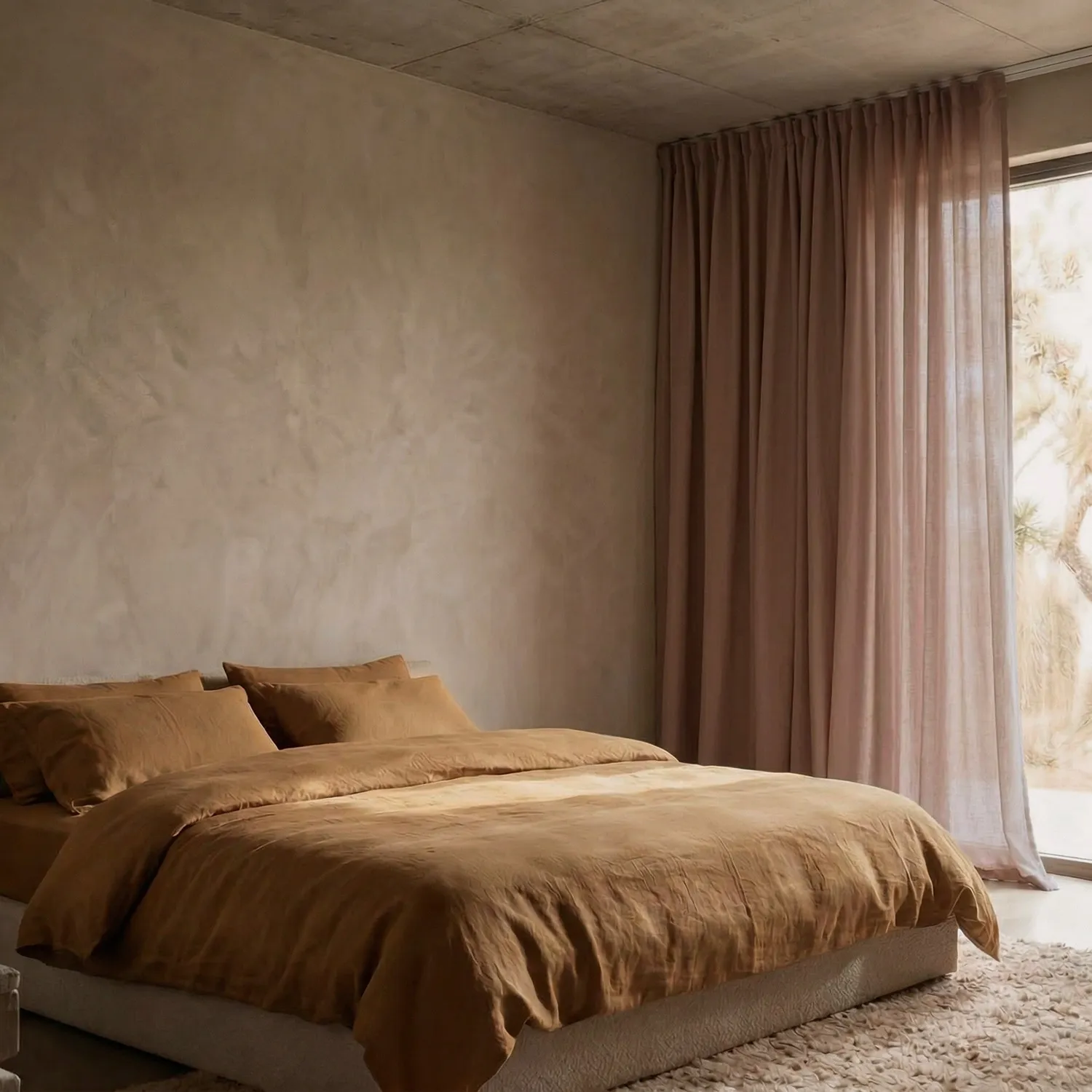 Gardiner 2-Pack - Linnemixgardin Lumira (mörkbrun)