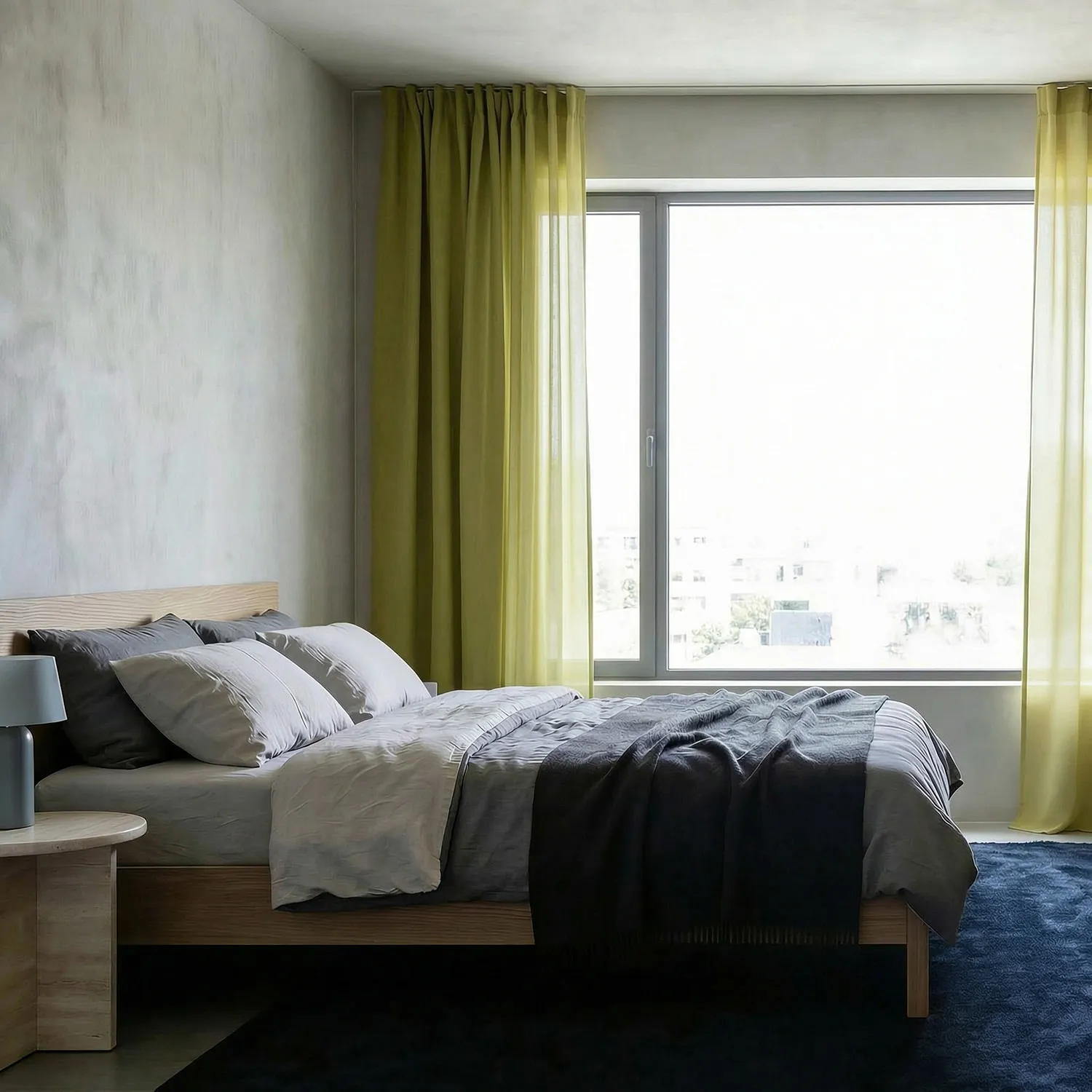 Gardiner 2-Pack - Linnemixgardin Lumira (grön)