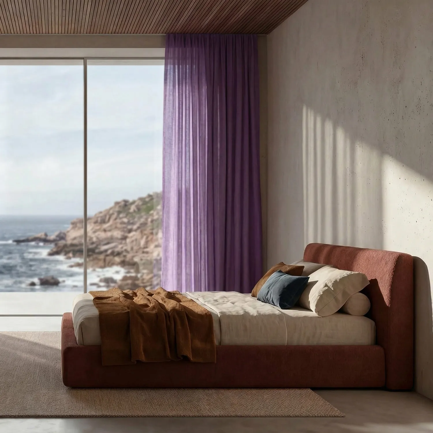 Gardiner 2-Pack - Linnemixgardin Lumira (lila)