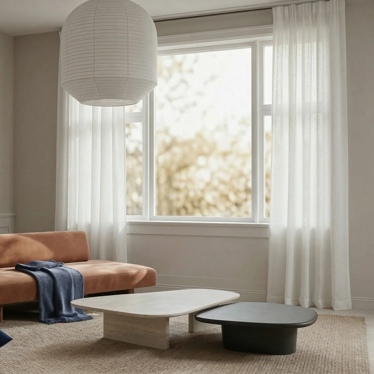 Gardiner 2-Pack - Linnemixgardin Lumira (vit)