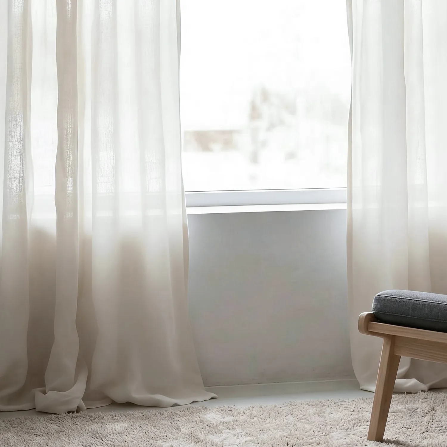 Gardiner 2-Pack - Linnemixgardin Lumira (vit)