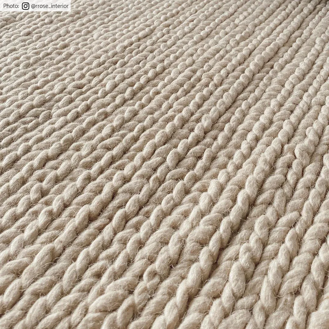 Kruhový koberec - Lynmouth (krémový)