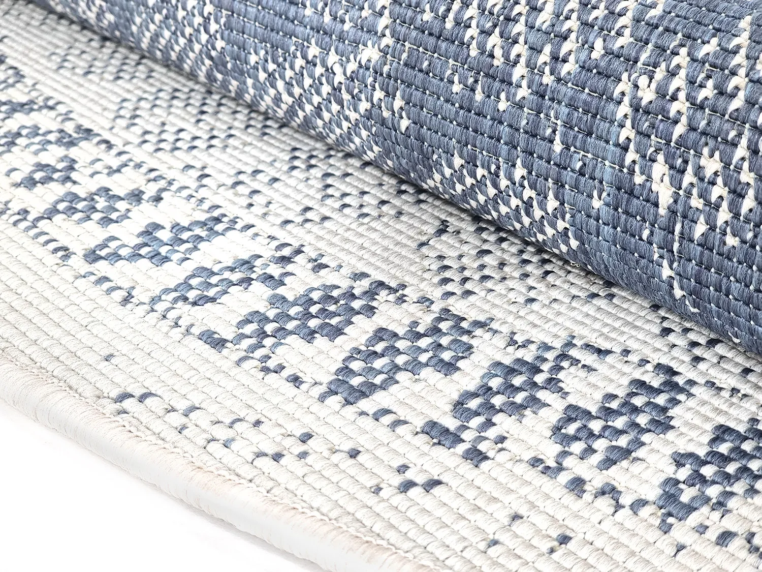 Kruhový koberec - Indoor/Outdoor Malcolm (modrý)