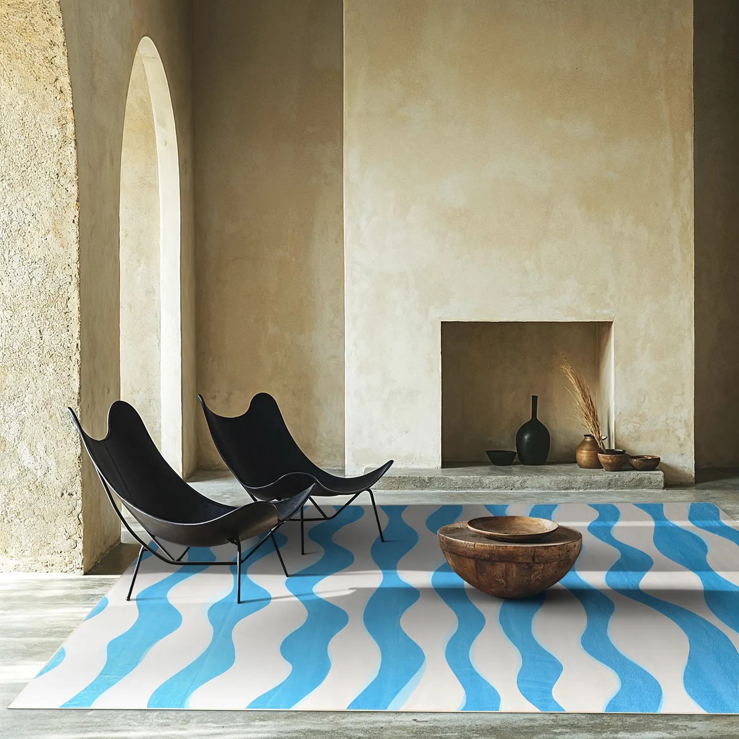 Koberec Wilton - Marsala (modrý/biely)