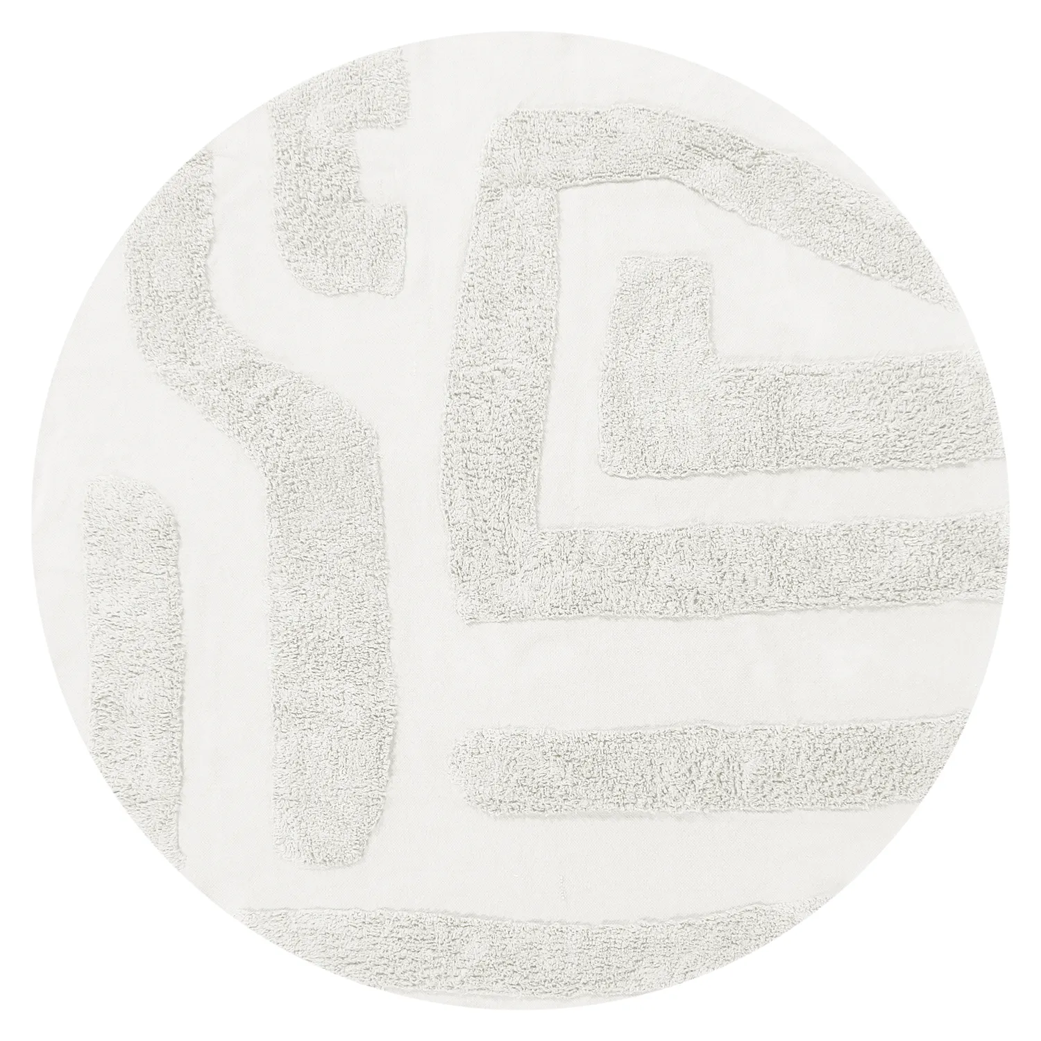 Kolo koberce - Alexa Natural Cotton Shaggy (offwhite)