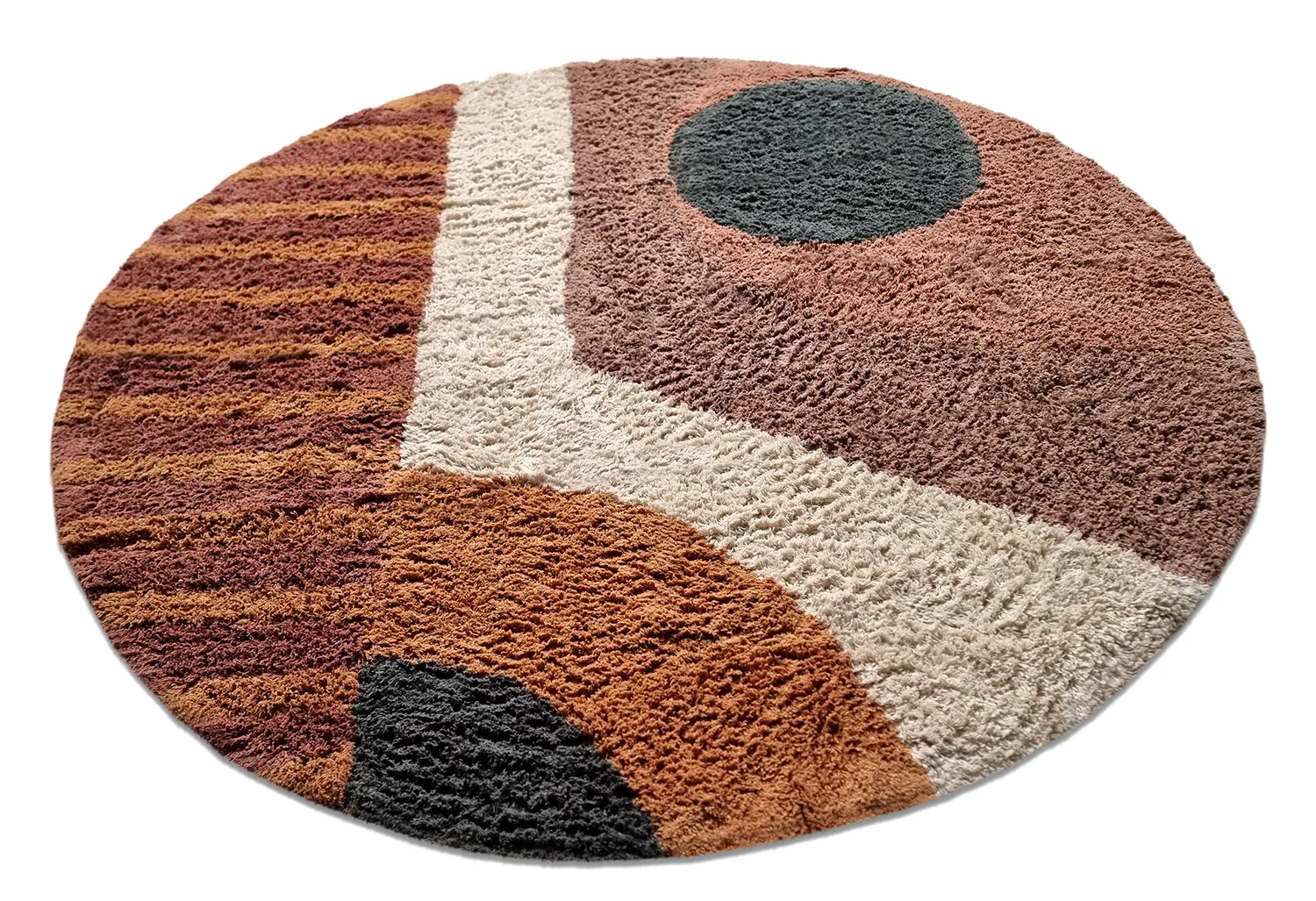 Kolo koberce - Alpe Natural Cotton Shaggy (multi)