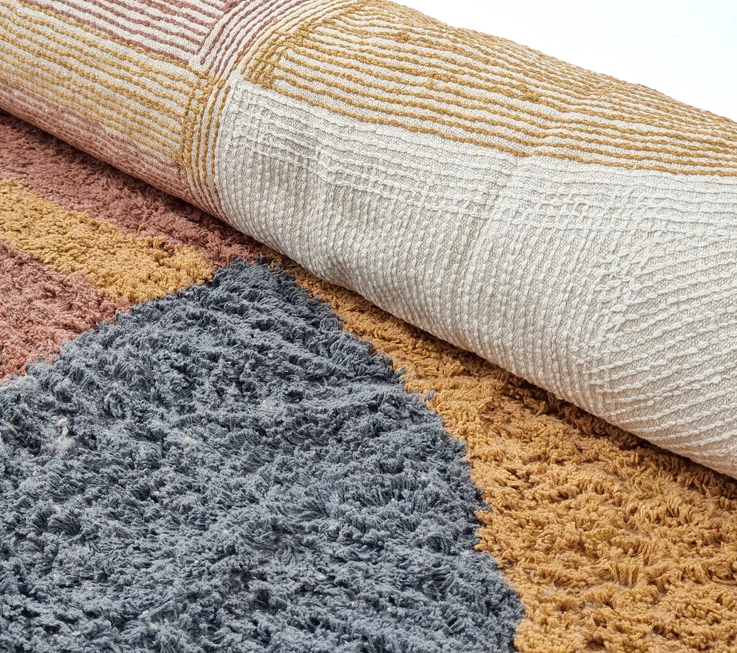 Kolo koberce - Alpe Natural Cotton Shaggy (multi)