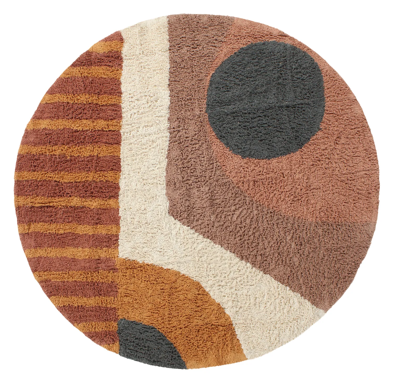 Kolo koberce - Alpe Natural Cotton Shaggy (multi)