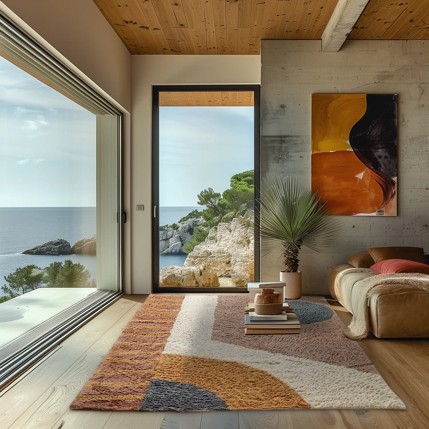 Koberce s dlhým vlasom - Alpe Natural Cotton Shaggy (multi)