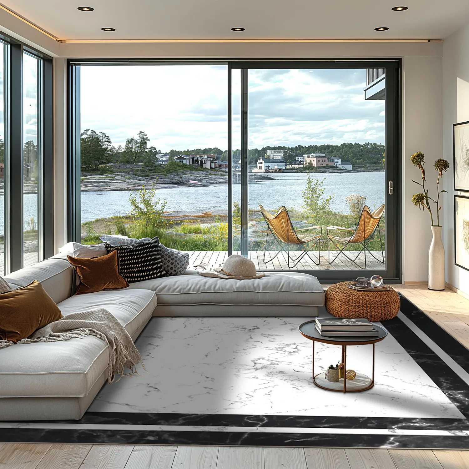 Wilton koberec - Amaliada (čierna/biela)