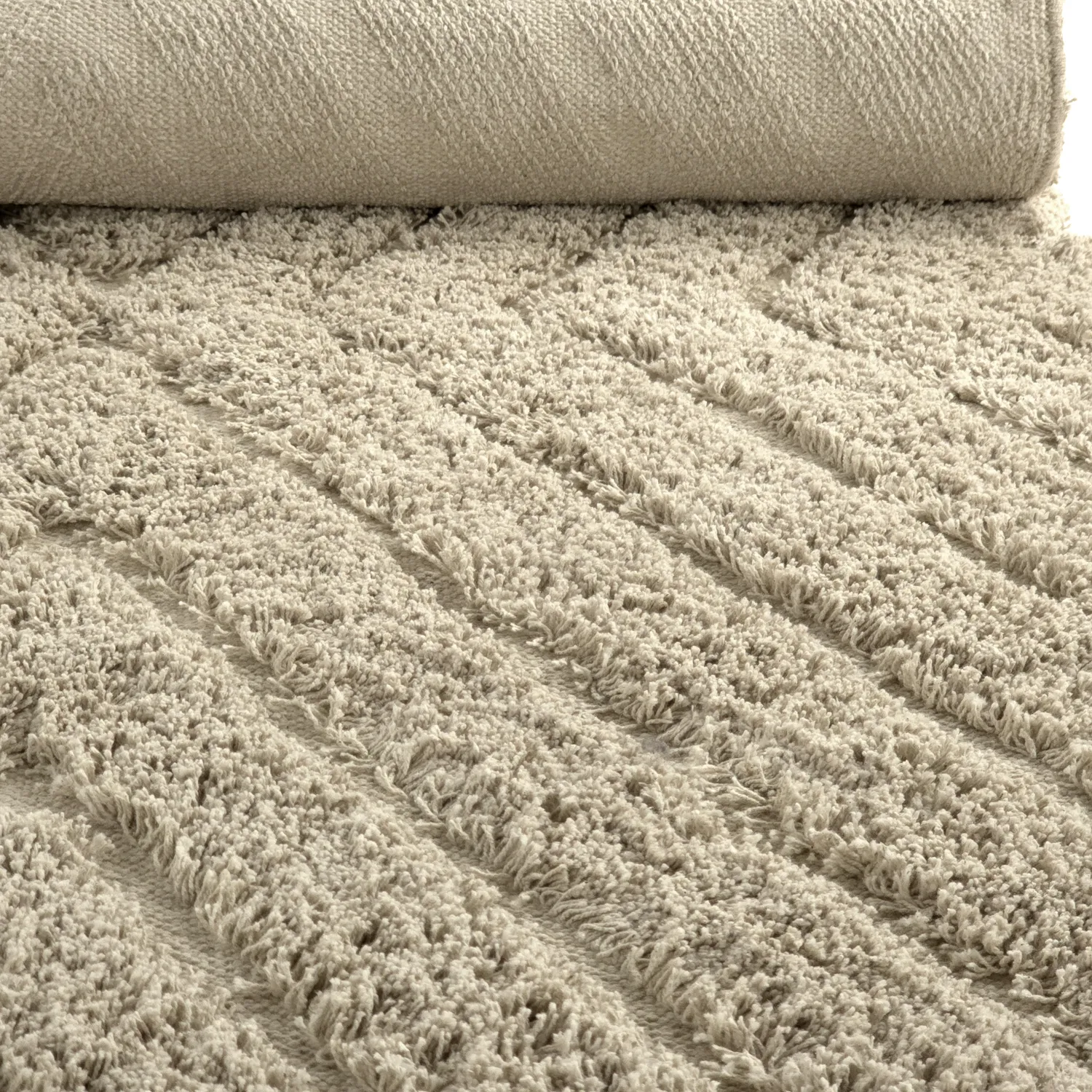 Koberce s dlhým vlasom - Amberley Natural Cotton Shaggy (béžová)