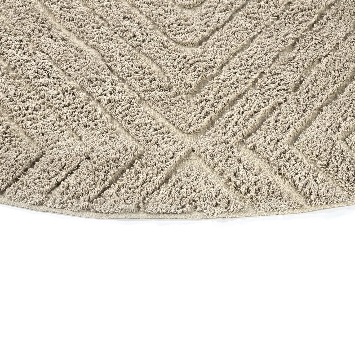 Kolo koberce - Amberley Natural Cotton Shaggy (béžová)