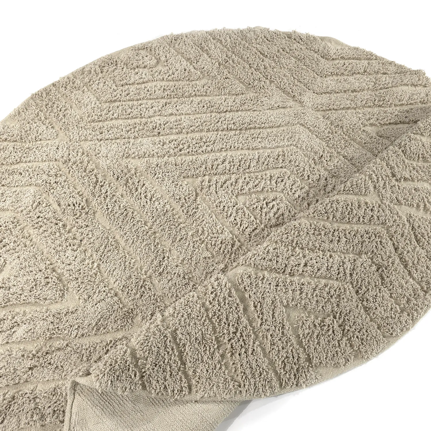 Kolo koberce - Amberley Natural Cotton Shaggy (béžová)