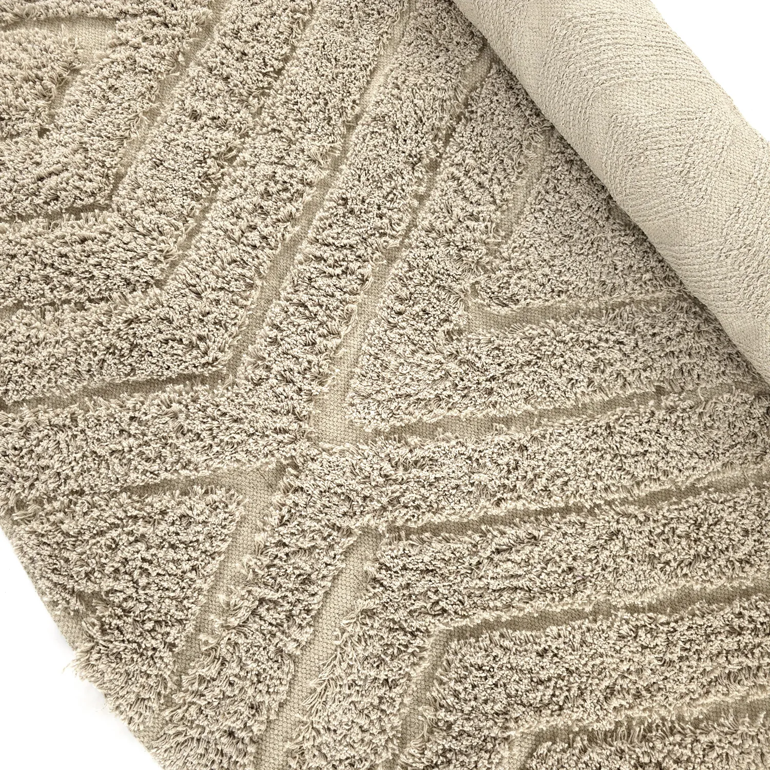 Kolo koberce - Amberley Natural Cotton Shaggy (béžová)