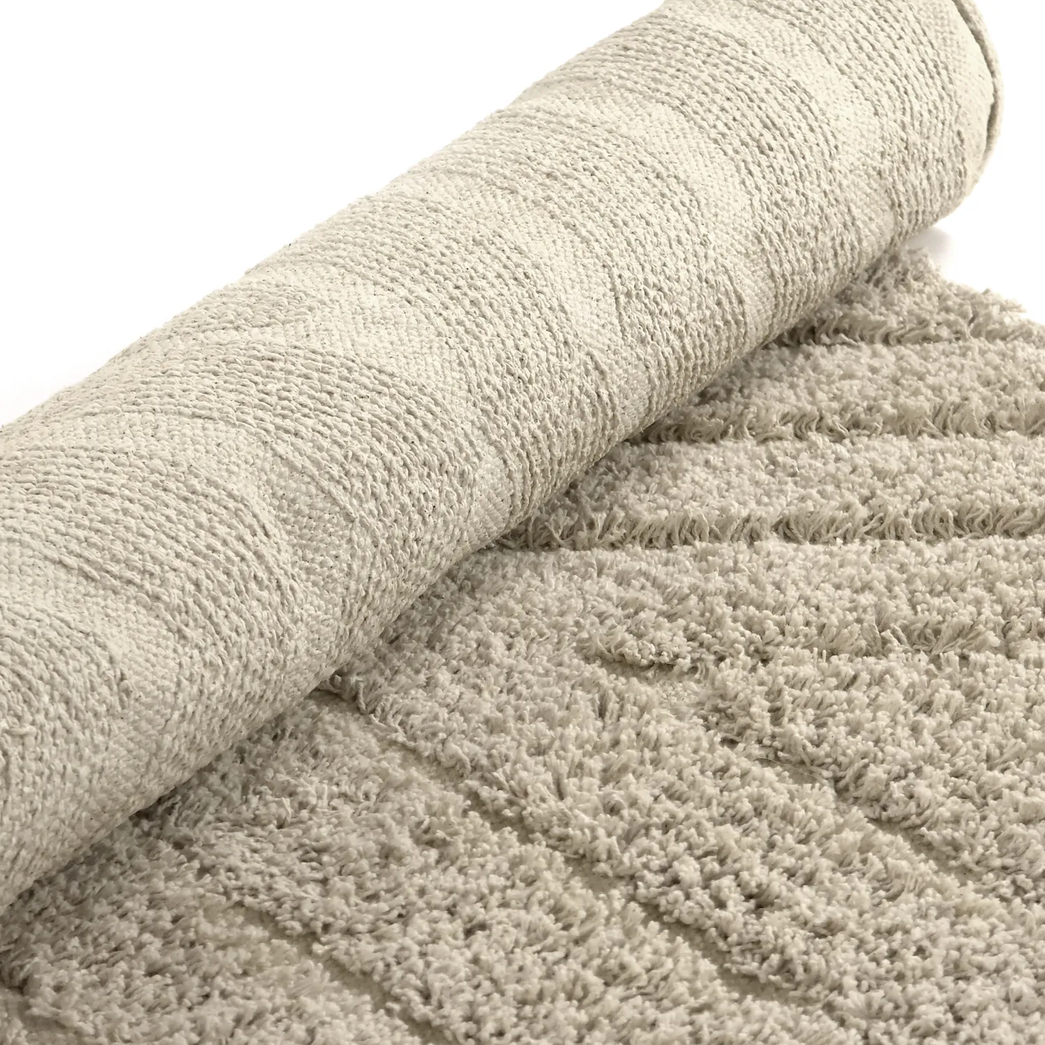 Kolo koberce - Amberley Natural Cotton Shaggy (béžová)