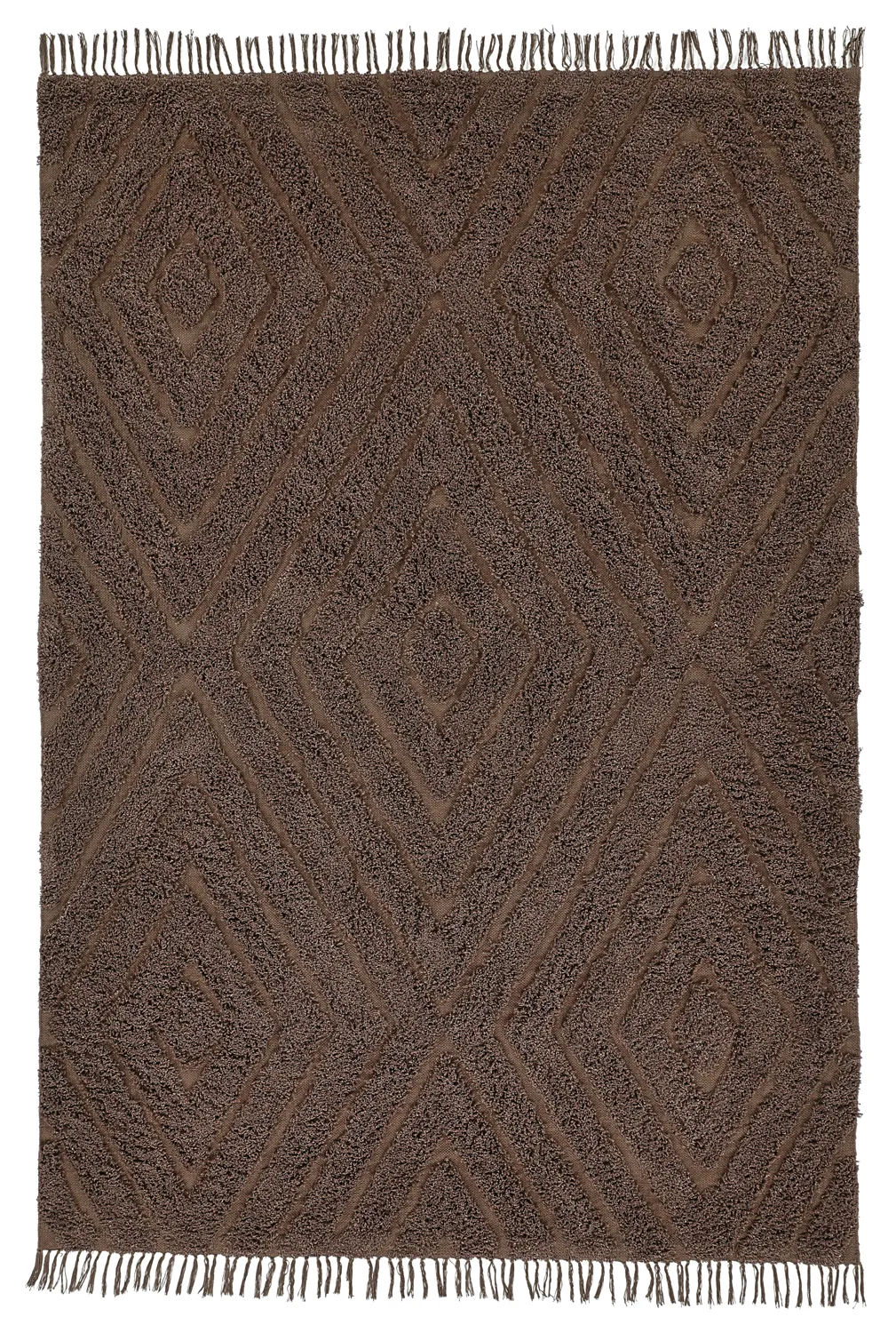 Koberec s chlupatým povrchom - Amberley Natural Cotton Shaggy (hnedá)