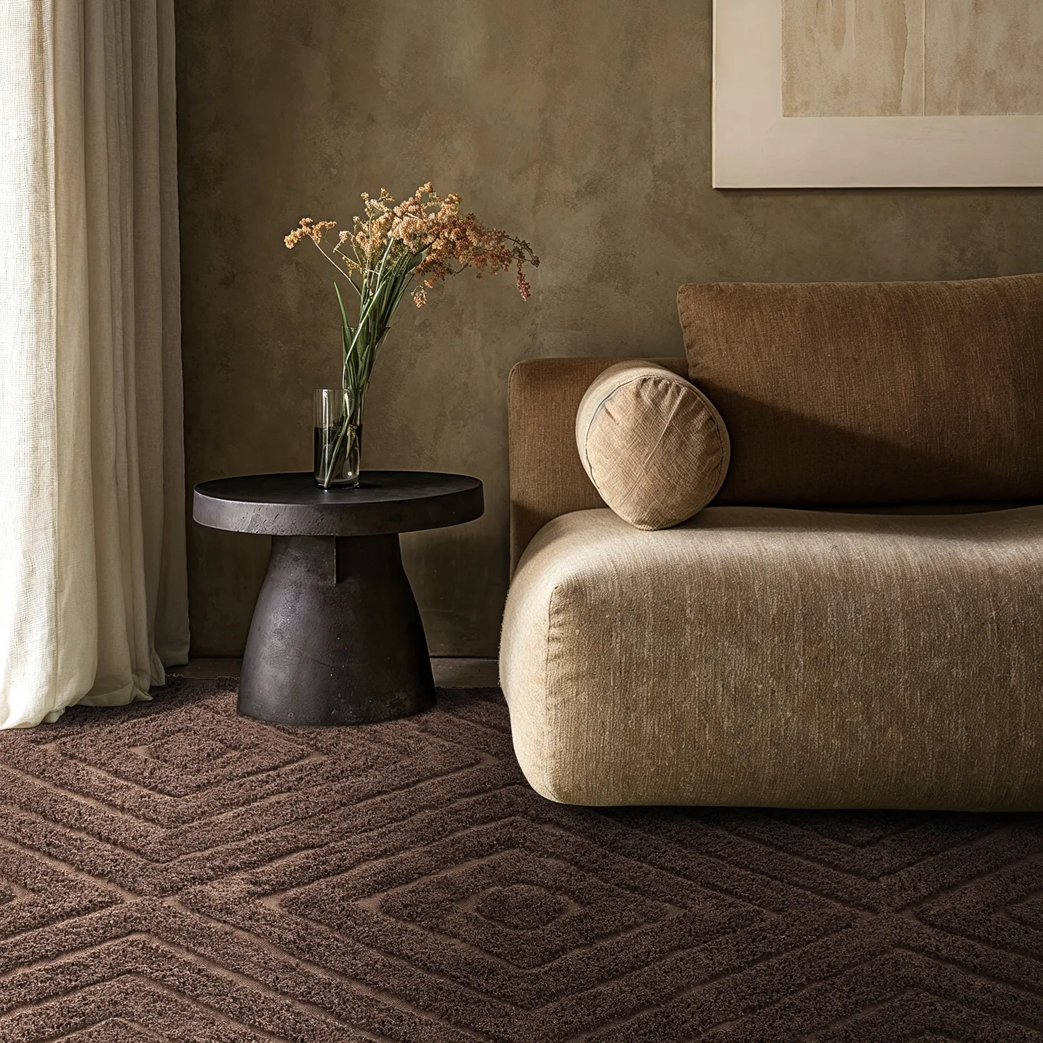 Koberec s chlupatým povrchom - Amberley Natural Cotton Shaggy (hnedá)