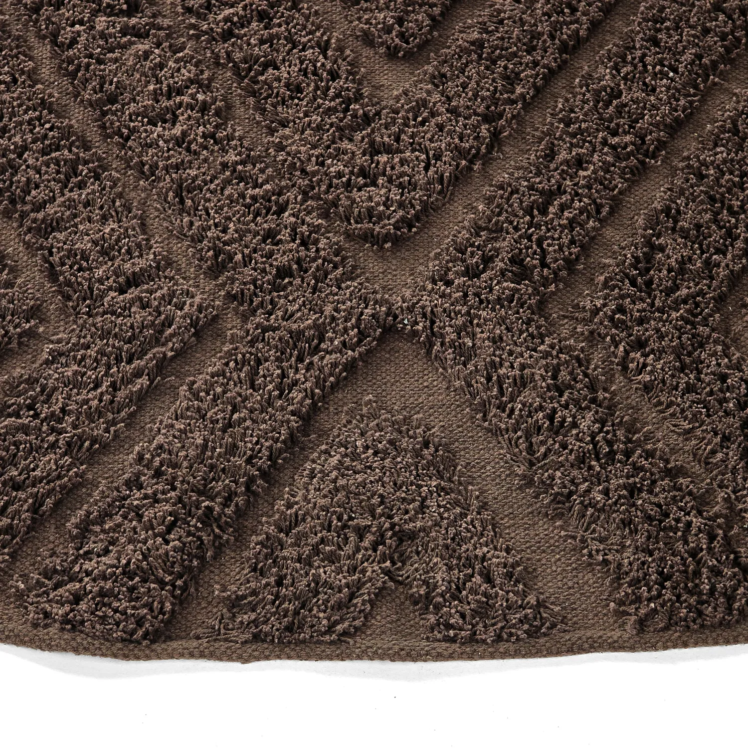 Kruhový koberec - Amberley Natural Cotton Shaggy (hnedá)