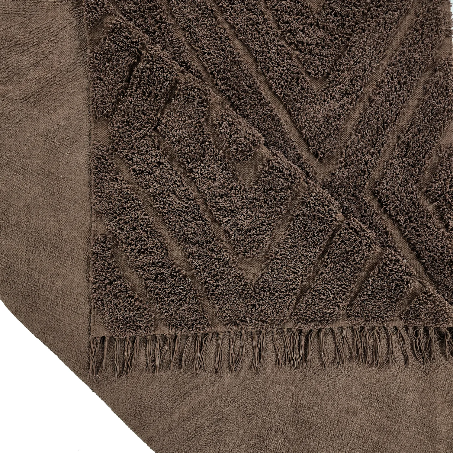 Koberec s chlupatým povrchom - Amberley Natural Cotton Shaggy (hnedá)