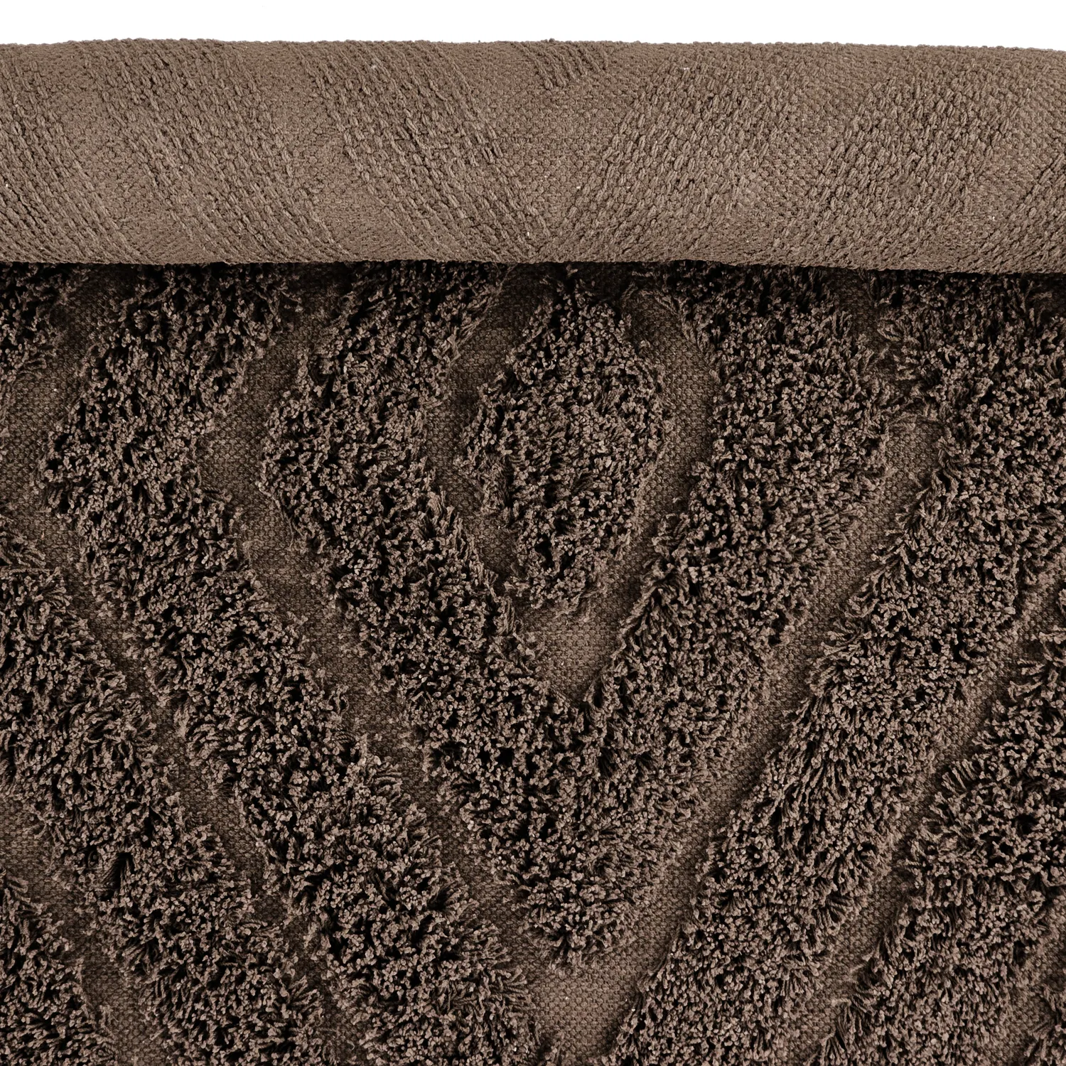 Kruhový koberec - Amberley Natural Cotton Shaggy (hnedá)