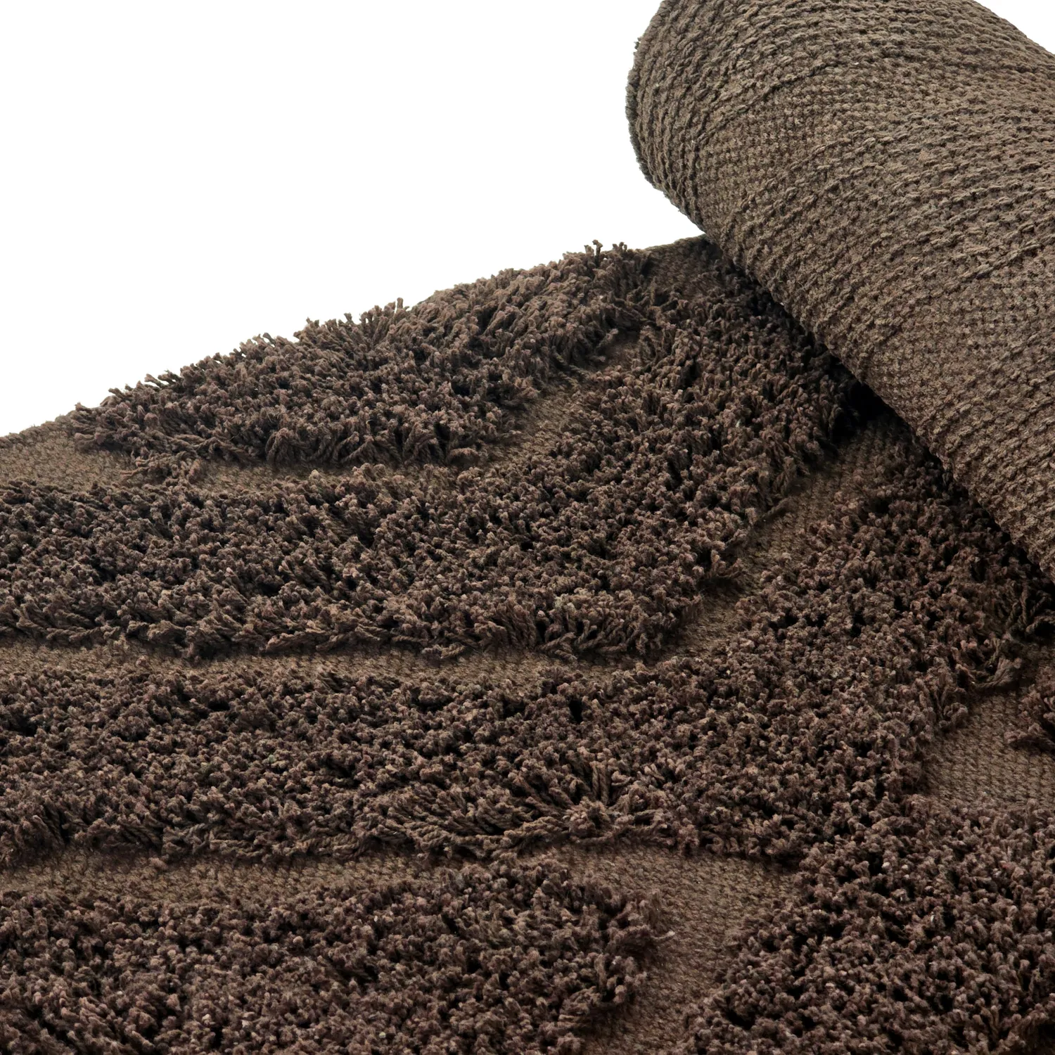 Koberec s chlupatým povrchom - Amberley Natural Cotton Shaggy (hnedá)