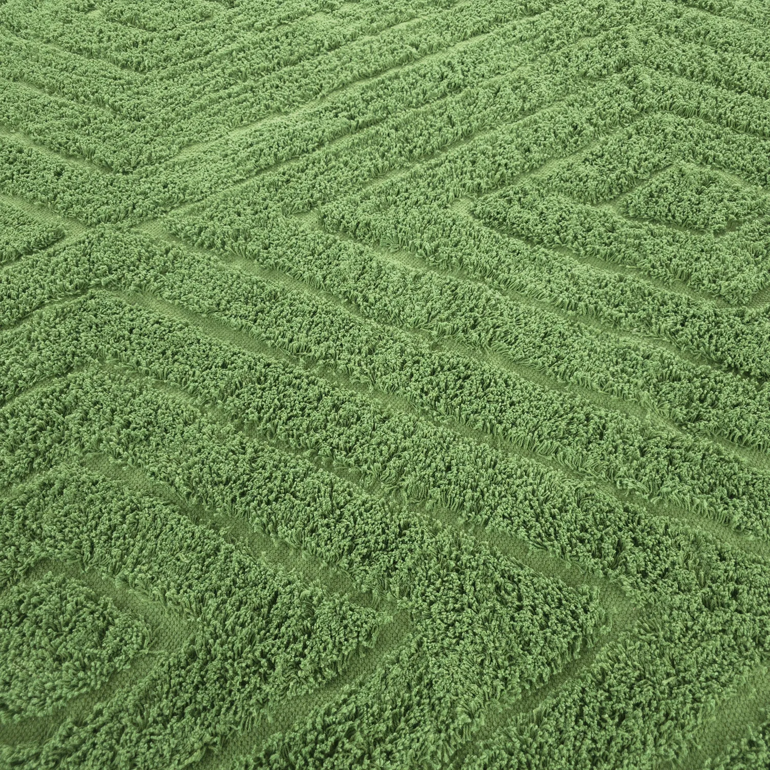 Koberce s dlhým vlasom - Amberley Natural Cotton Shaggy (zelená)