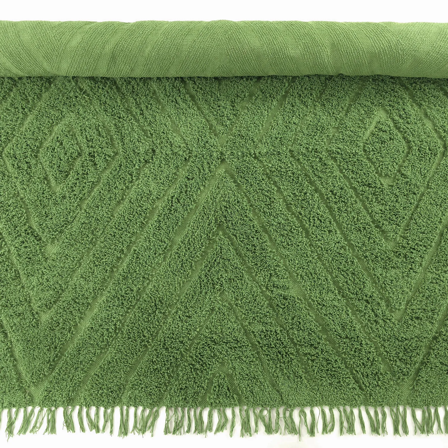 Koberce s dlhým vlasom - Amberley Natural Cotton Shaggy (zelená)