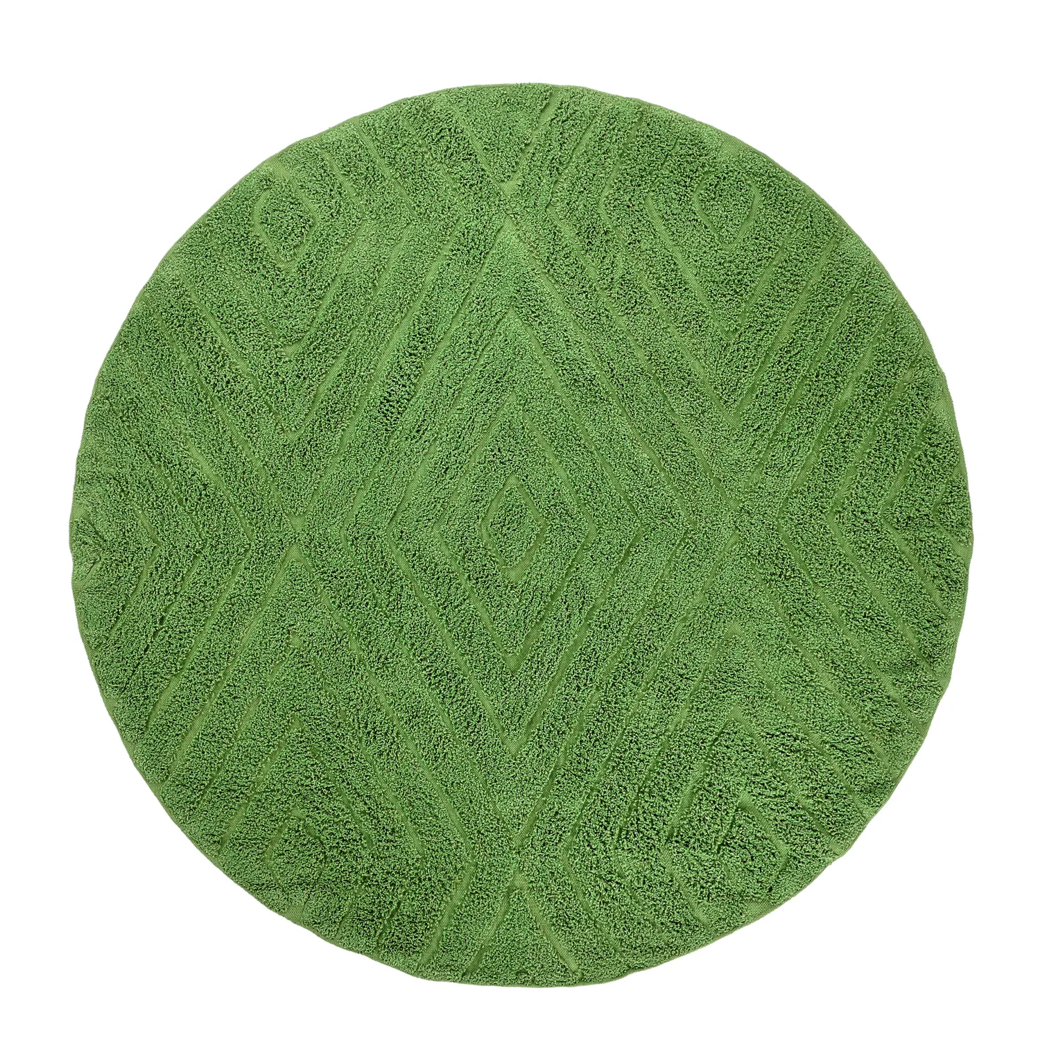 Kruhový koberec - Amberley Natural Cotton Shaggy (zelená)