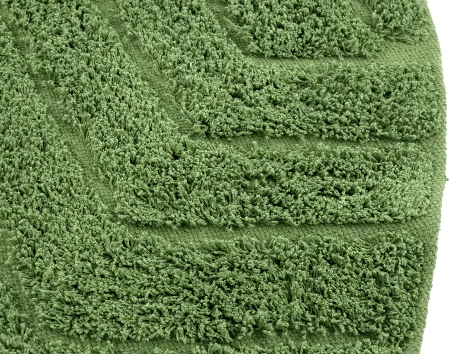 Kruhový koberec - Amberley Natural Cotton Shaggy (zelená)