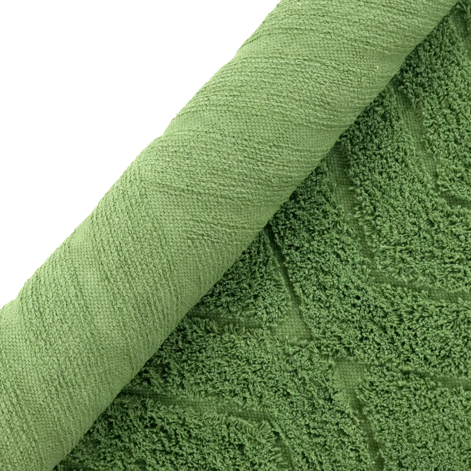 Kruhový koberec - Amberley Natural Cotton Shaggy (zelená)