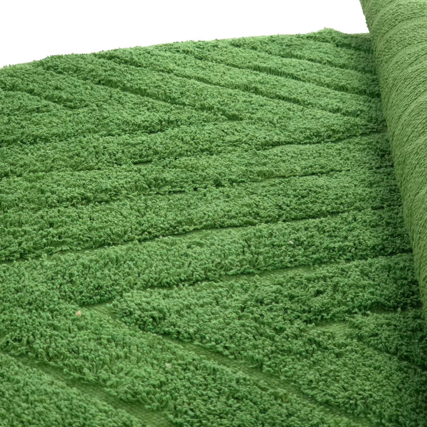 Kruhový koberec - Amberley Natural Cotton Shaggy (zelená)