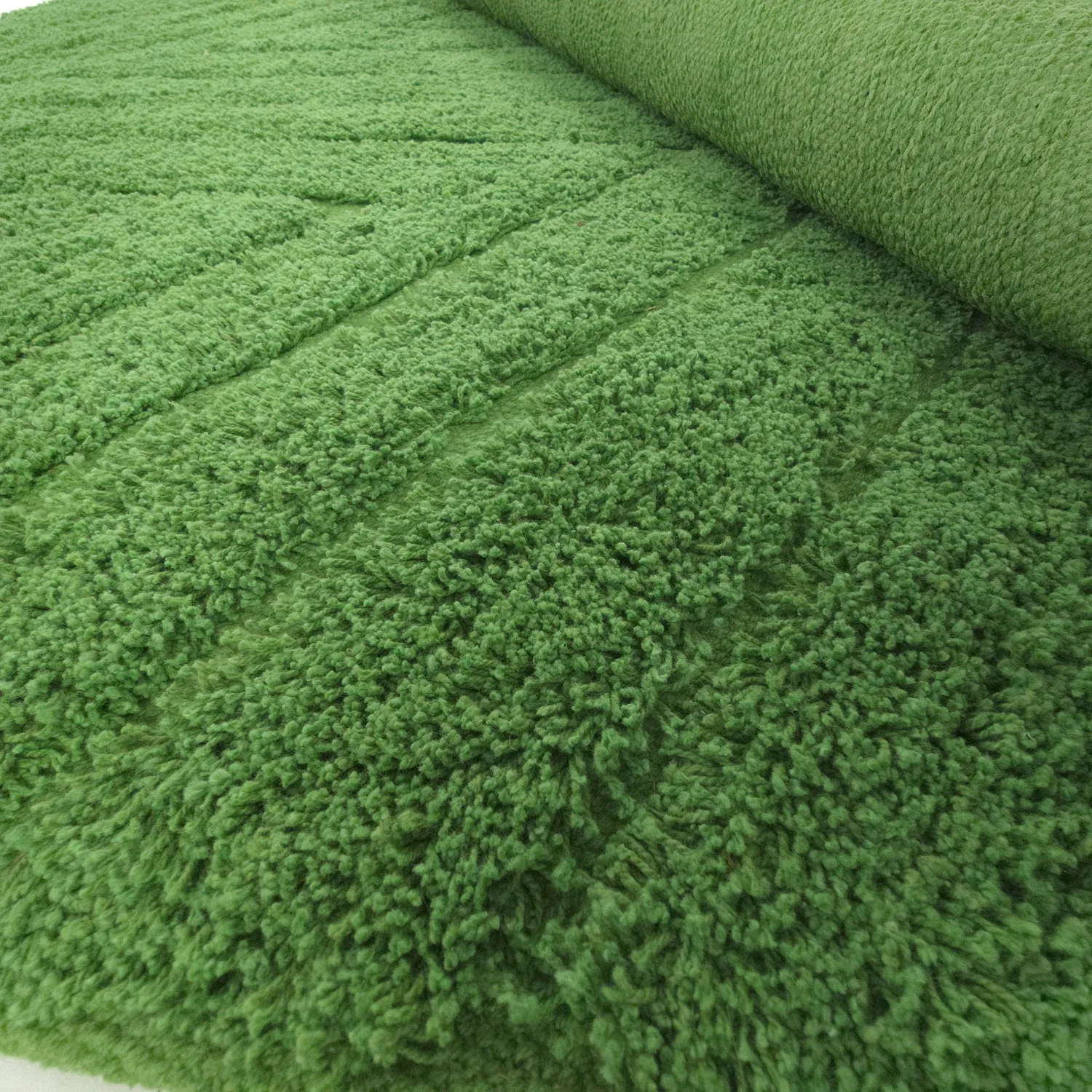 Kruhový koberec - Amberley Natural Cotton Shaggy (zelená)