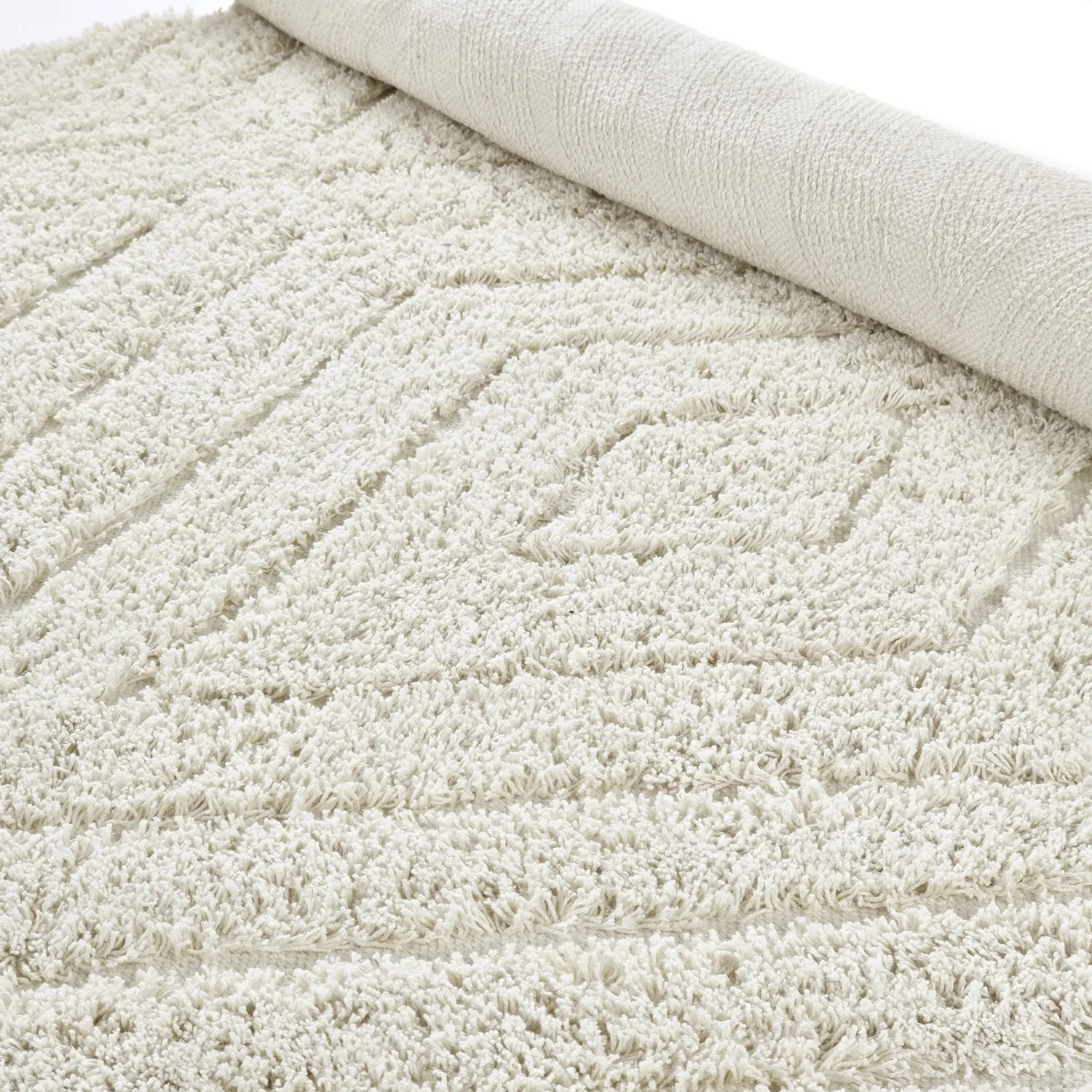 Koberce s dlhým vlasom - Amberley Natural Cotton Shaggy (špinavá biela)