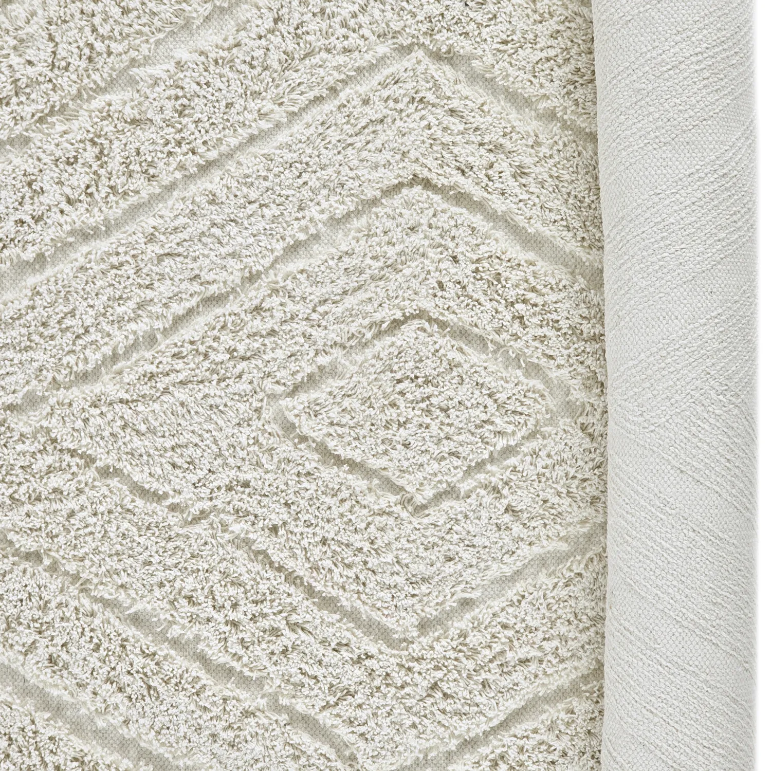 Koberce s dlhým vlasom - Amberley Natural Cotton Shaggy (špinavá biela)