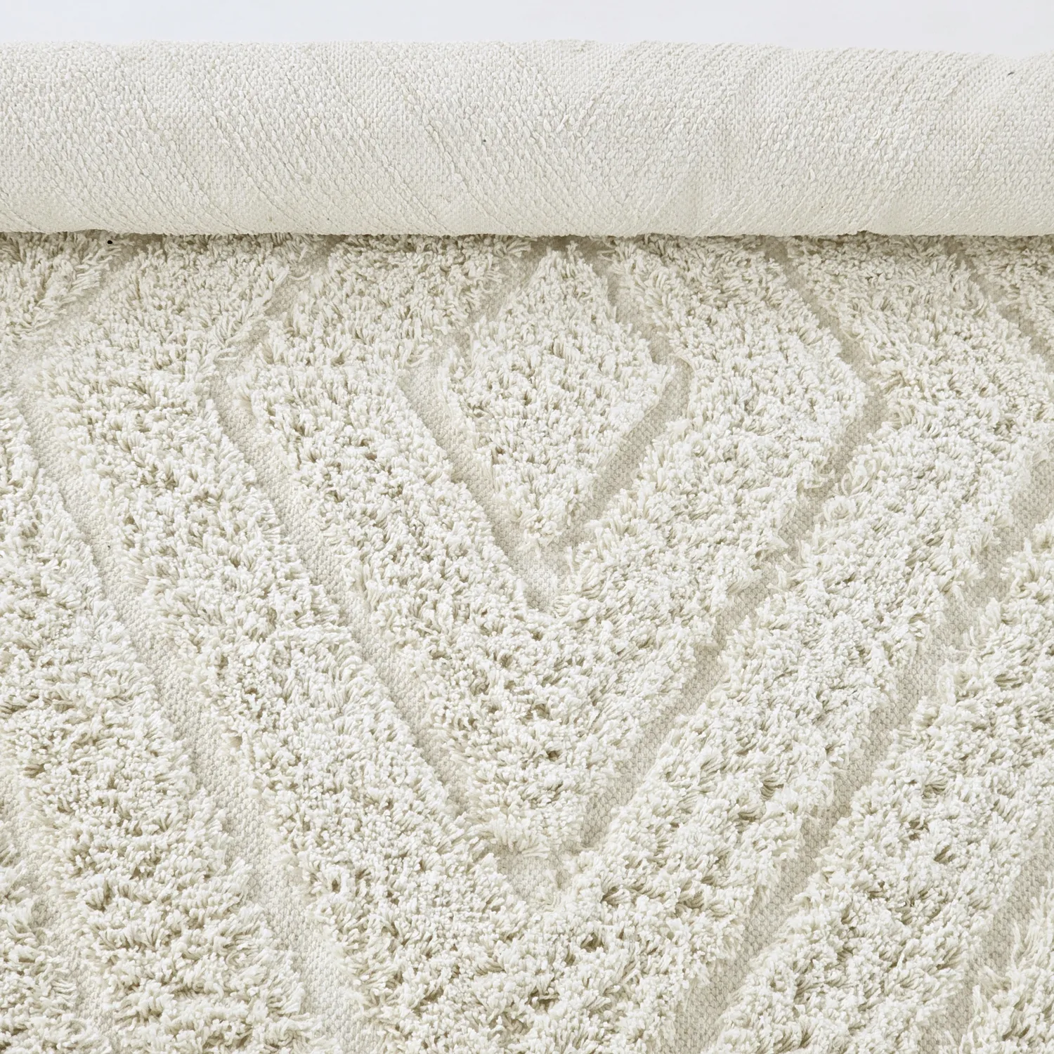 Kolo koberce - Amberley Natural Cotton Shaggy (špinavá biela)