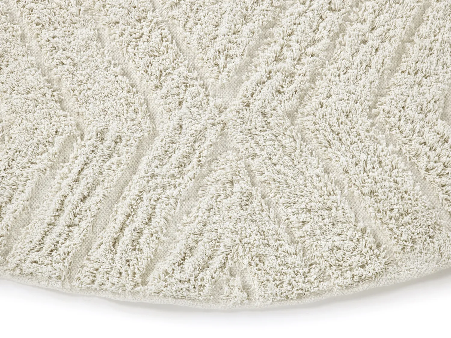 Kolo koberce - Amberley Natural Cotton Shaggy (špinavá biela)