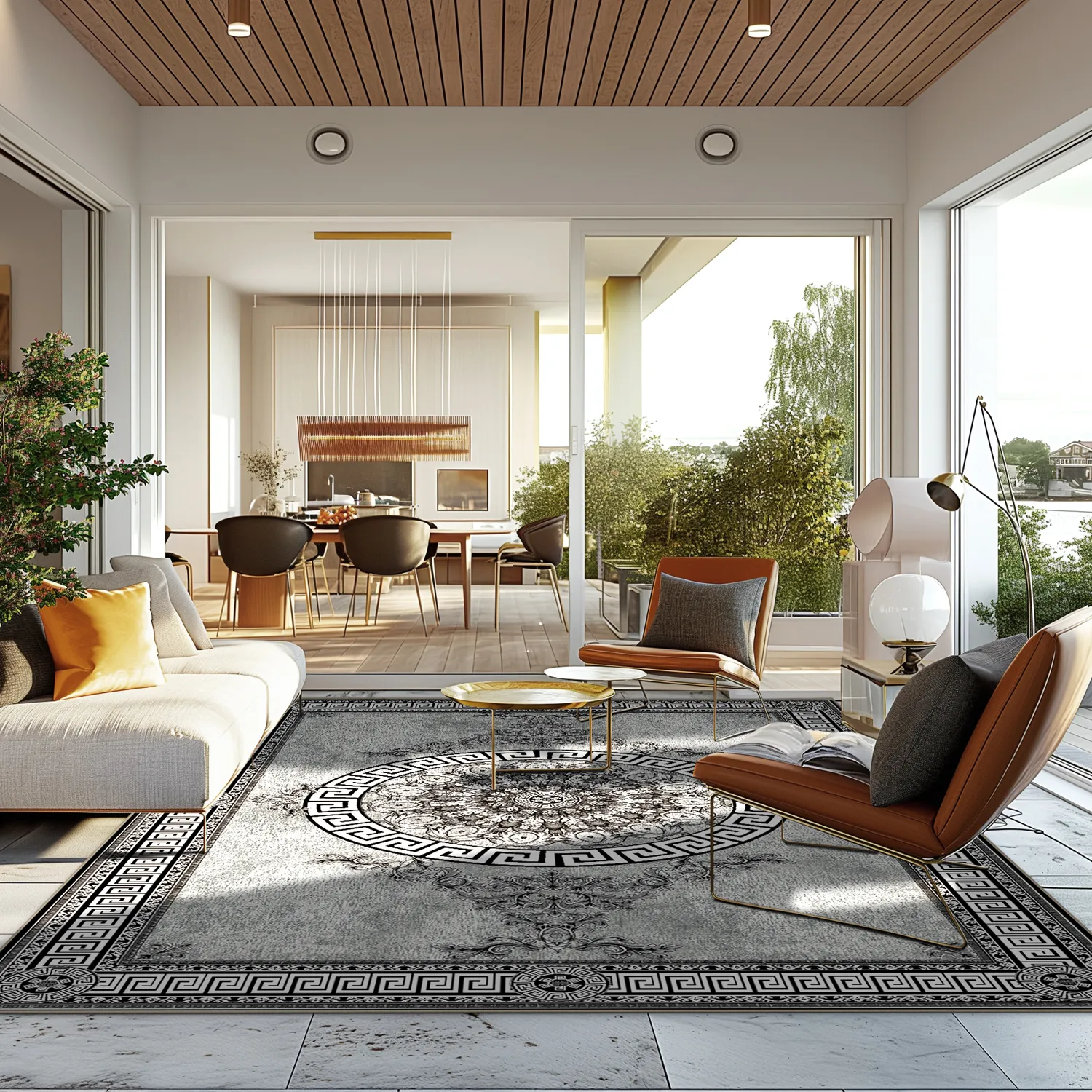 Koberec Wilton - Amer (čierna/biela)