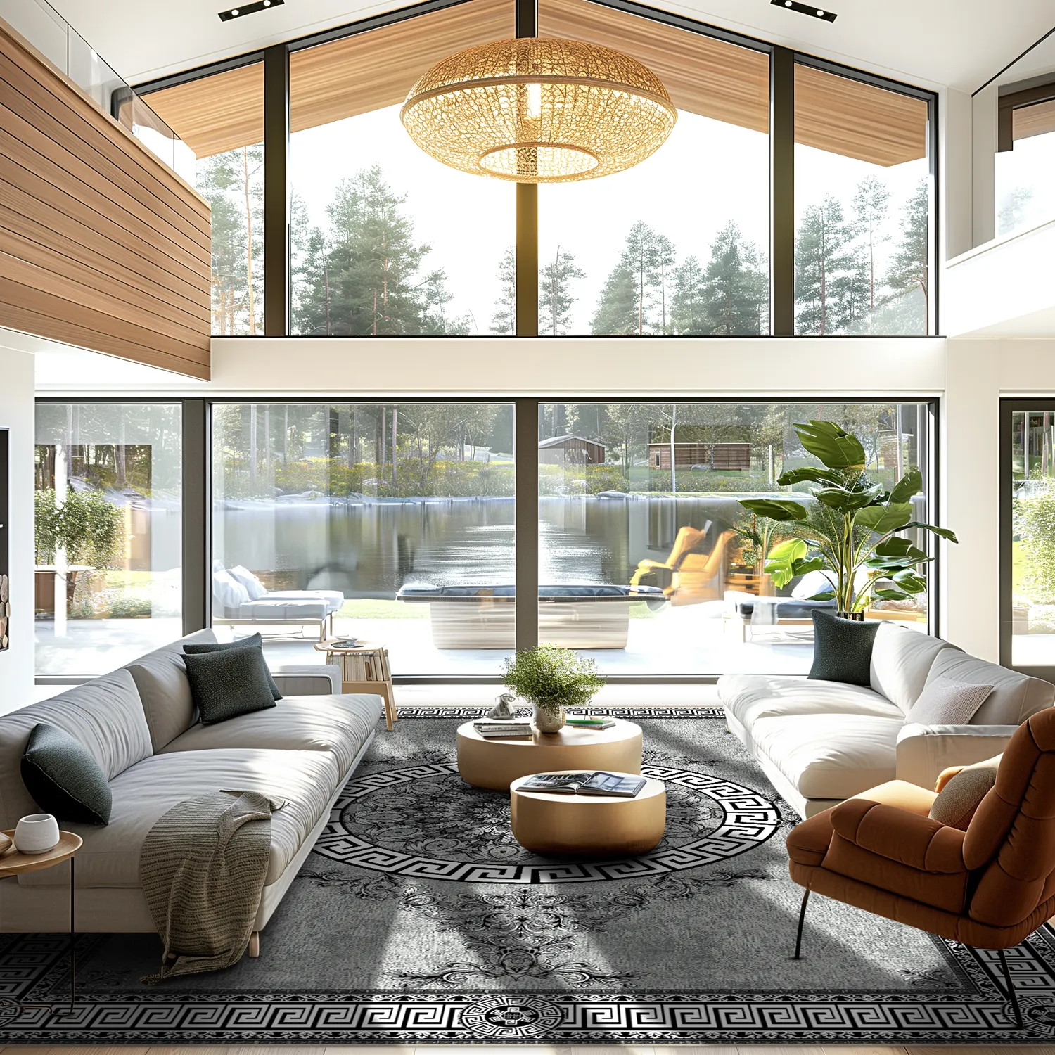 Koberec Wilton - Amer (čierna/biela)