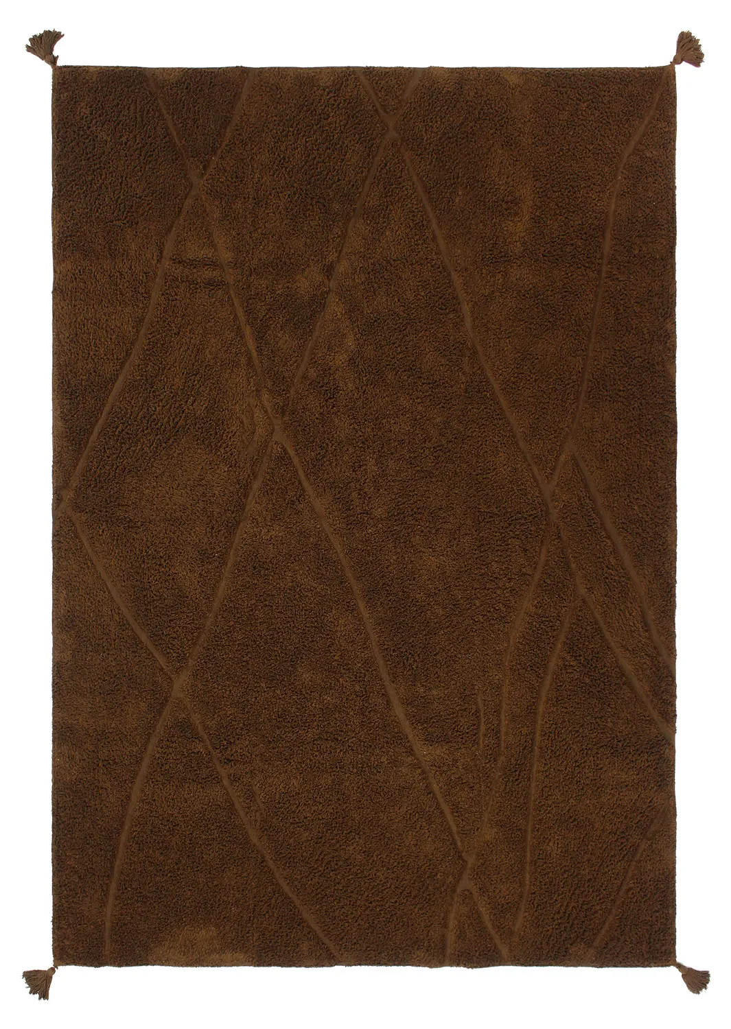 Koberce s dlhým vlasom - Andrea Natural Cotton Shaggy (hnedá)