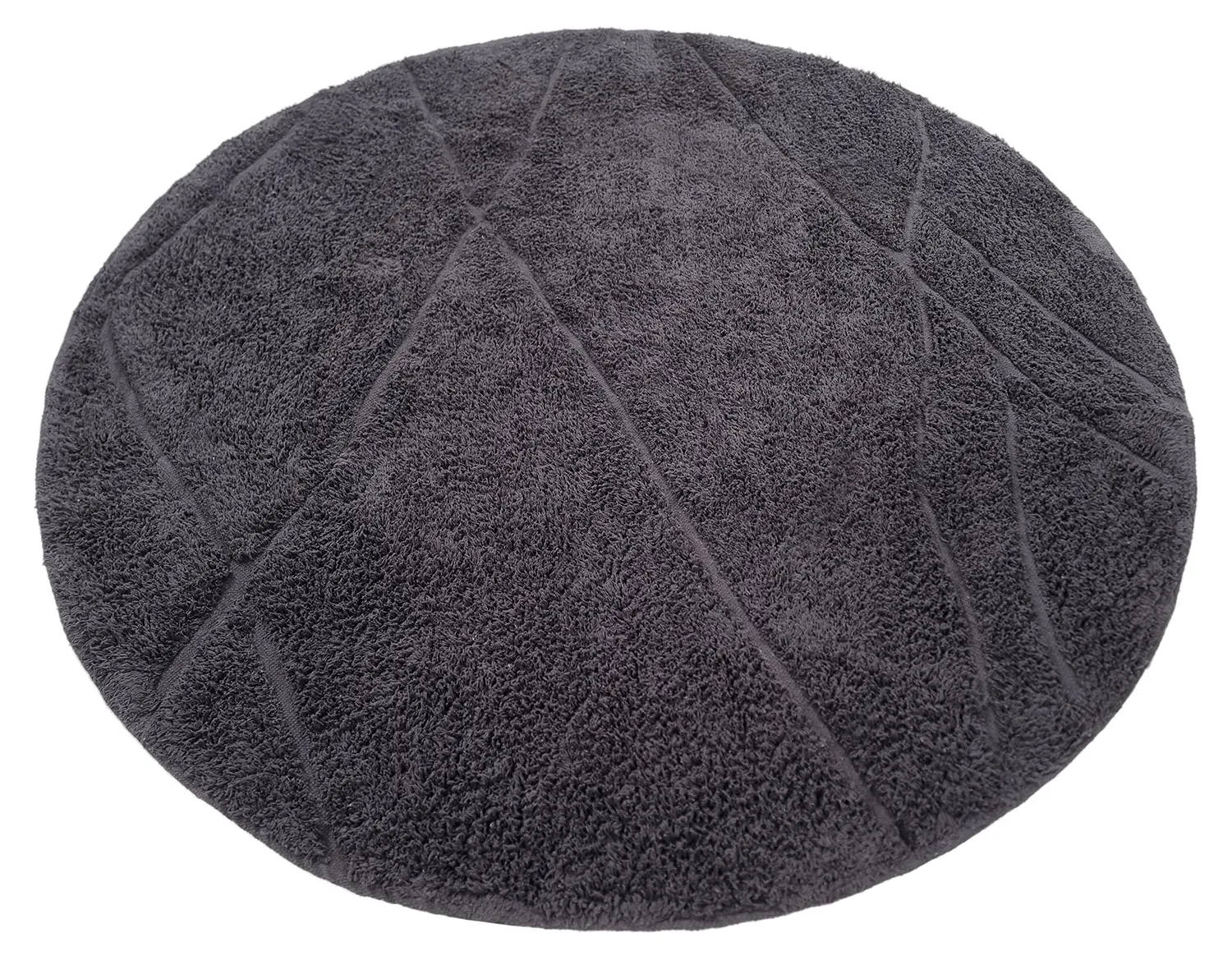 Kolo koberce - Andrea Natural Cotton Shaggy (čierna)