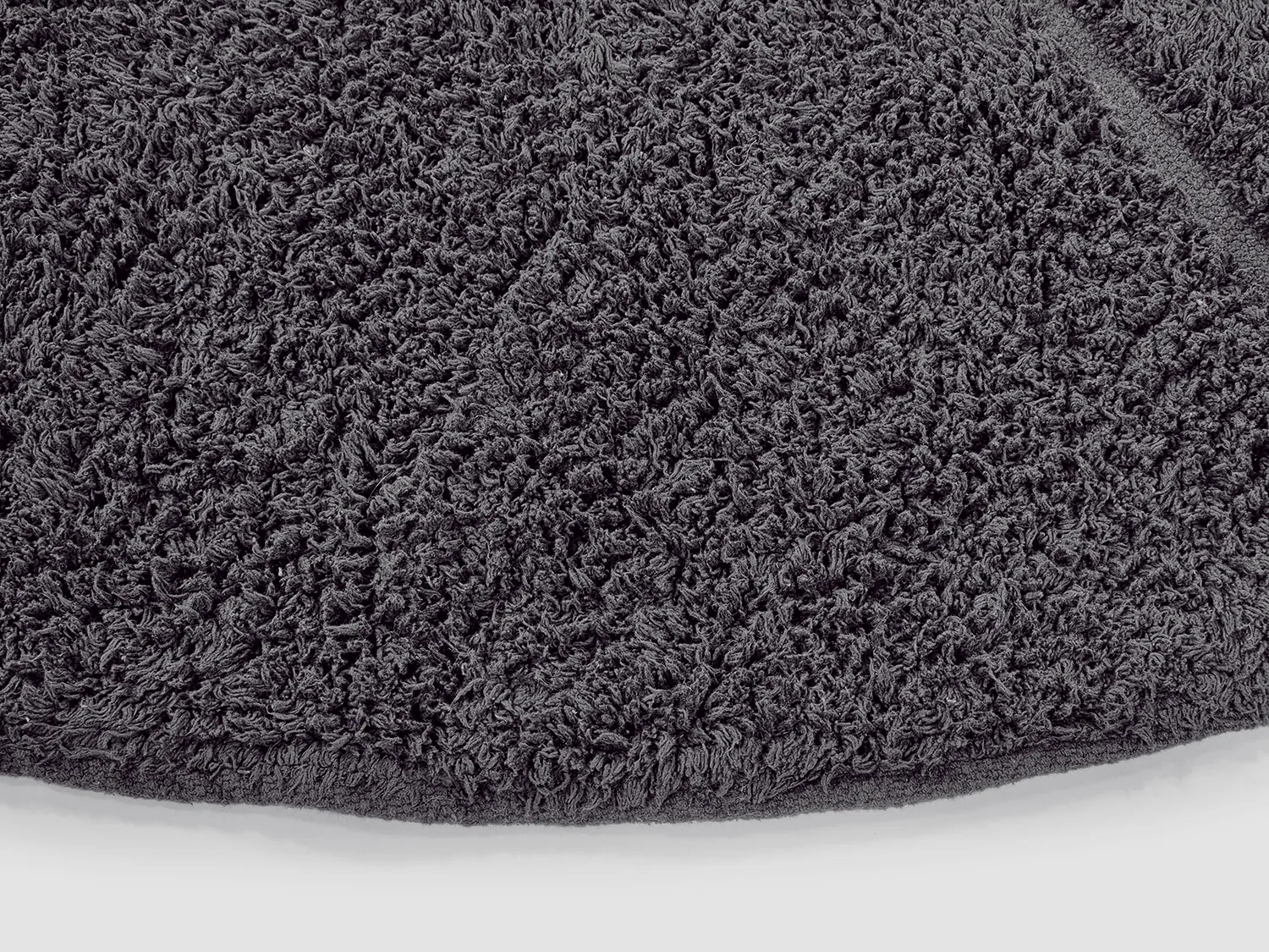 Kolo koberce - Andrea Natural Cotton Shaggy (čierna)