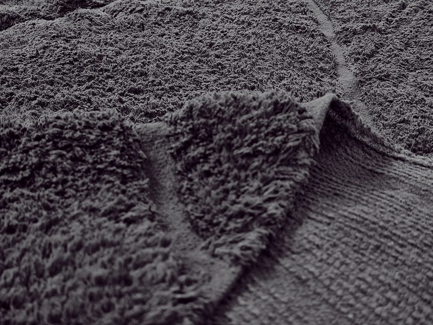 Koberce s dlhým vlasom - Andrea Natural Cotton Shaggy (čierna)