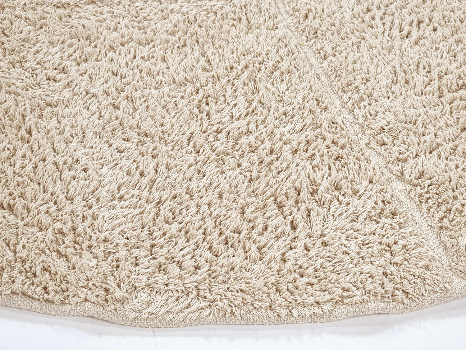 Kolo koberce - Andrea Natural Cotton Shaggy (béžová)