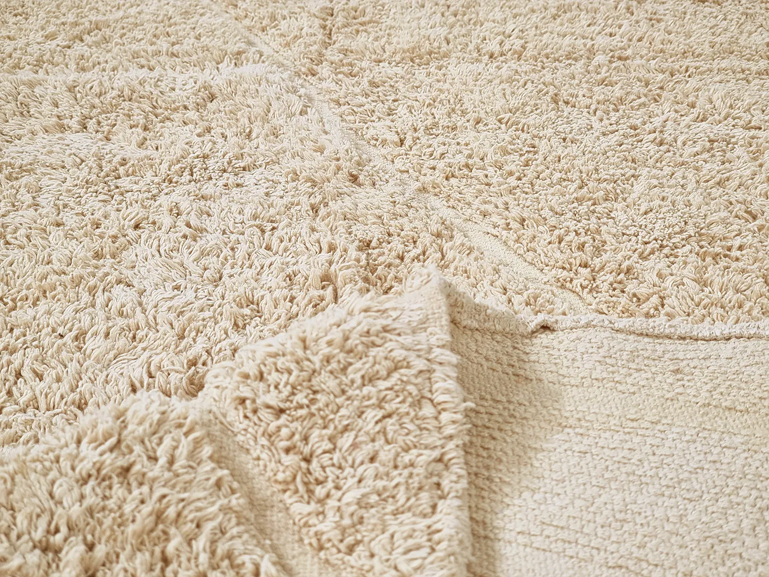 Kolo koberce - Andrea Natural Cotton Shaggy (béžová)