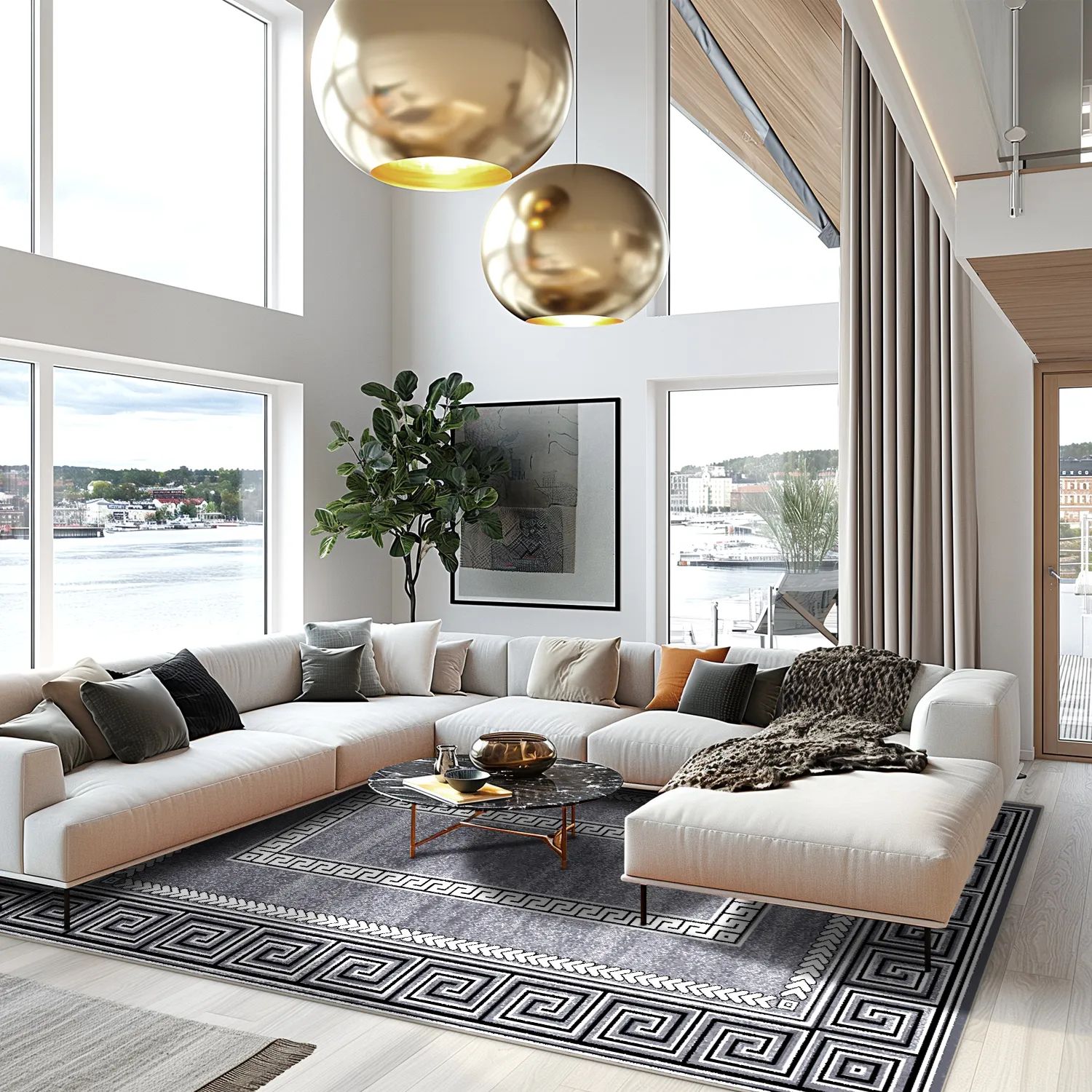 Koberec Wilton - Ankara Versace (šedý)