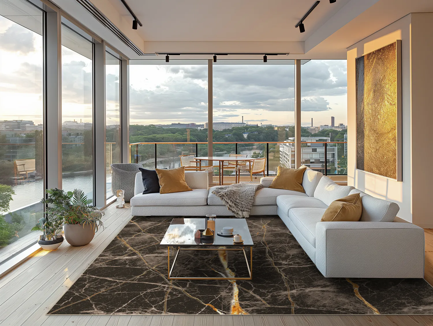 Koberec Wilton - Aris (čierny/zlatý)